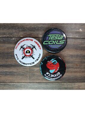 Robotics Team Pin Lot Tesla Coils FTC Electromanders Technical Bag Gear